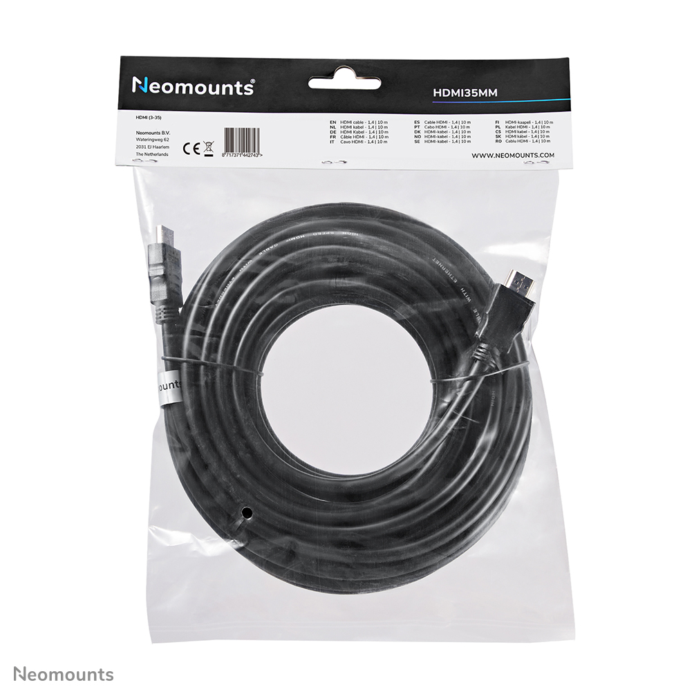 Neomounts HDMI35MM HDMI Kabel - 10 Meter
